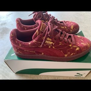 Puma Men’s Suede Brush Emboss Metallic Sz 10